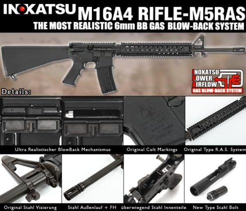 Inokatsu MTW M16A4 M5 Rifle Super Version 2010 GBB